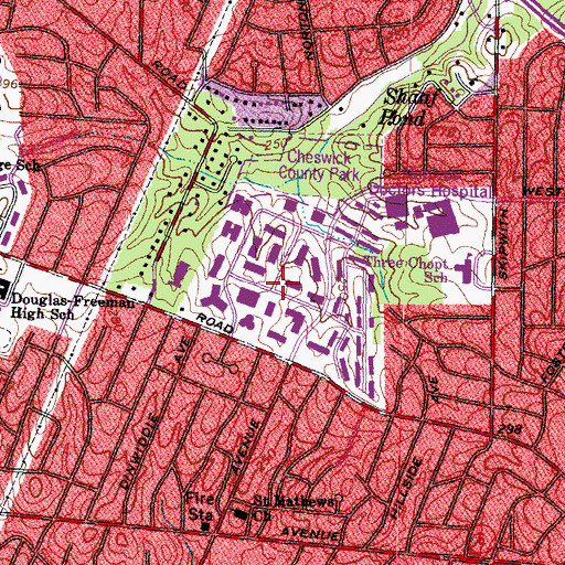 Topographic Map of Koger Busines Center, VA
