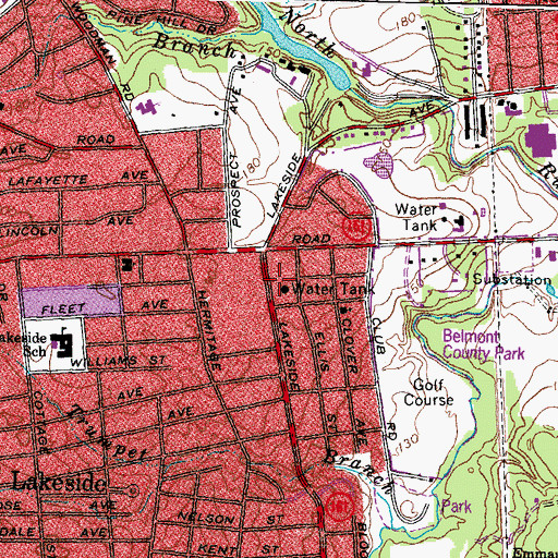 Topographic Map of Lakeside Church (historical), VA
