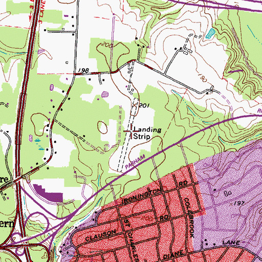 Topographic Map of North Field (historical), VA