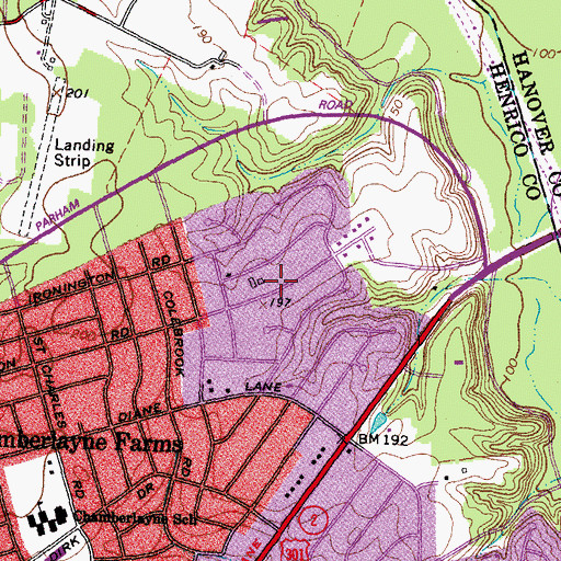 Topographic Map of Northfield, VA