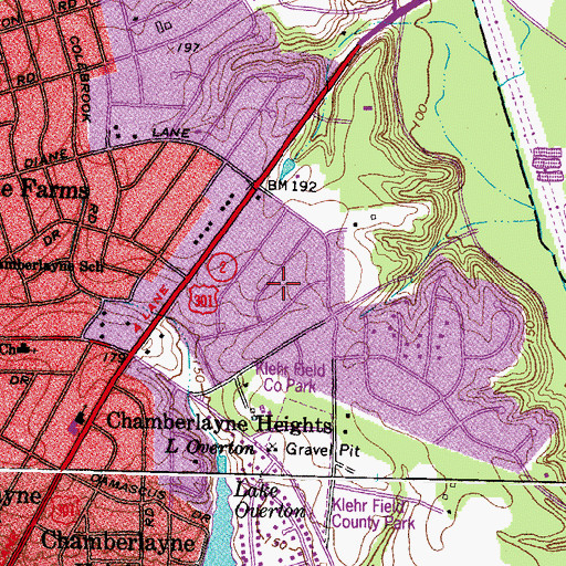 Topographic Map of Schrader Woods, VA