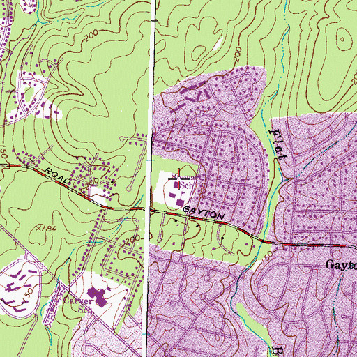 Topographic Map of The Steward School, VA