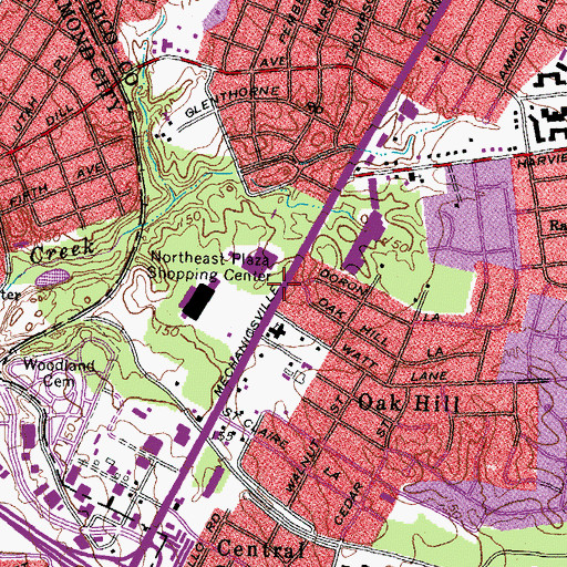 Topographic Map of Wesley Memorial United Methodist Church, VA