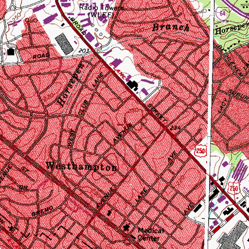 Topographic Map of Westwood Golf Course (historical), VA