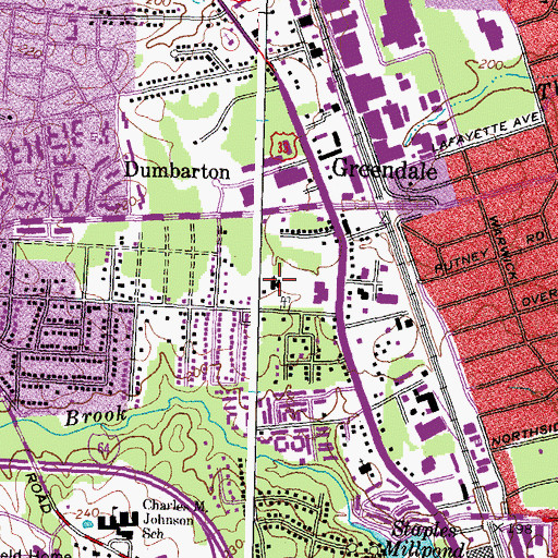 Topographic Map of Bethlehem Baptist Church, VA