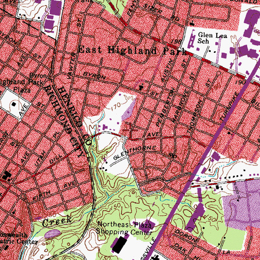 Topographic Map of First Union Baptist Church, VA