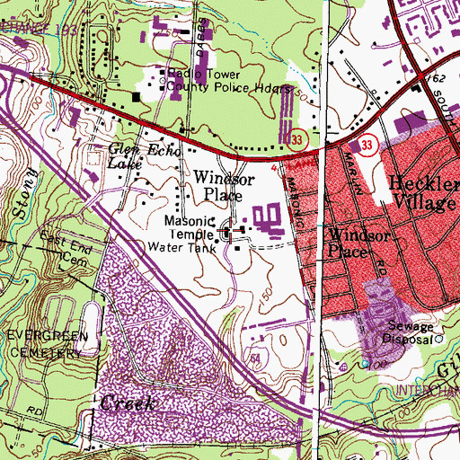 Topographic Map of Grand Lodge of Virginia Library and Museum, VA