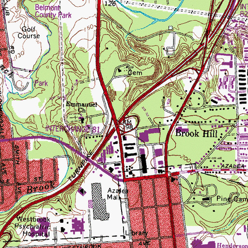 Topographic Map of Interchange 81, VA