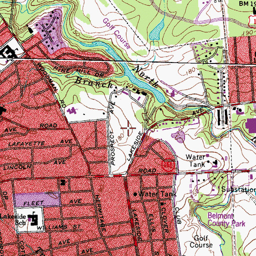 Topographic Map of Lewis Ginter Botanical Gardens, VA