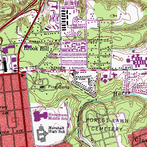 Topographic Map of Stukeley Hall Baptist Church, VA