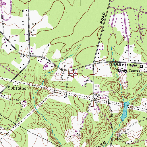 Topographic Map of Central School (historical), VA