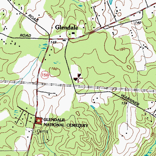 Topographic Map of Chickahominy Academy, VA