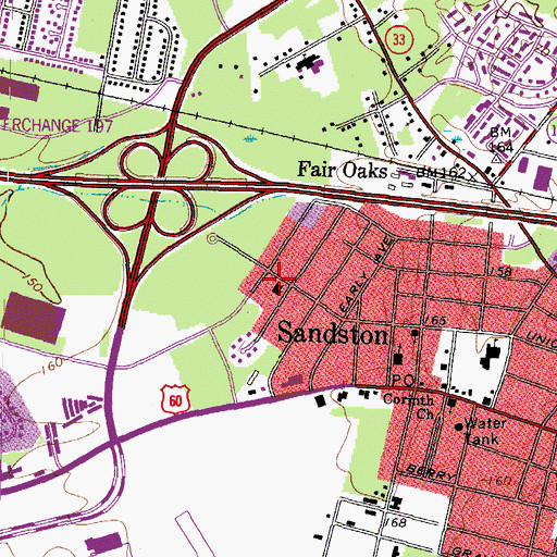 Topographic Map of Church of Our Saviour, VA