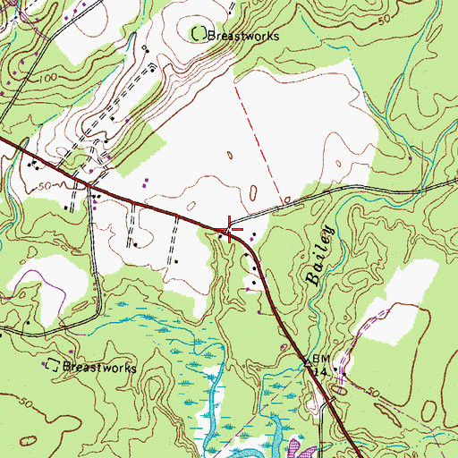 Topographic Map of Cotman (historical), VA