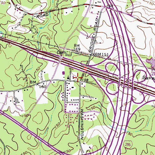 Topographic Map of Dry Bridge School (historical), VA