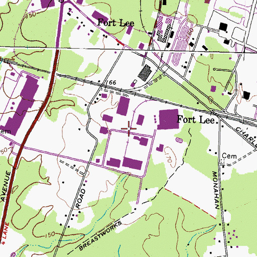 Topographic Map of Eastgate Industrial Center, VA