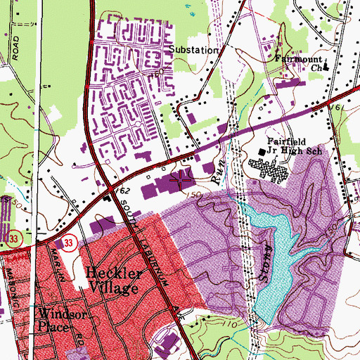 Topographic Map of Eastgate Mall Shopping Center, VA