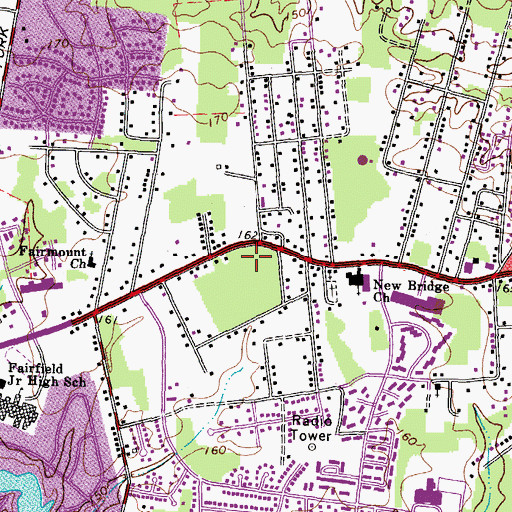 Topographic Map of Eastside Plaza Shopping Center, VA