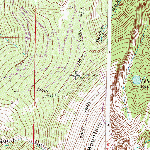 Topographic Map of Polar Star Mine, CO