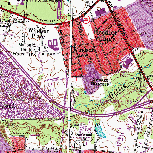 Topographic Map of Fairfield Kingdom Hall of Jehovahs Witnesses, VA