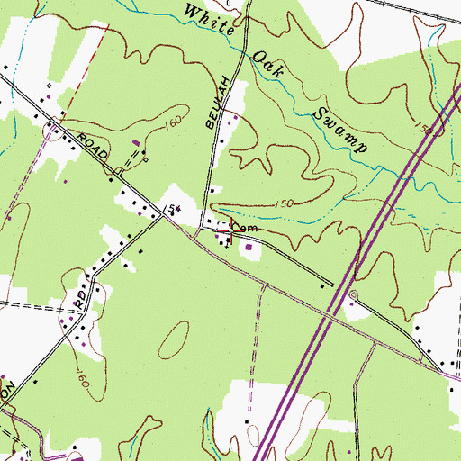 Topographic Map of Jonesboro School (historical), VA