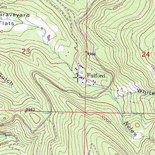Topographic Map of Fulford, CO