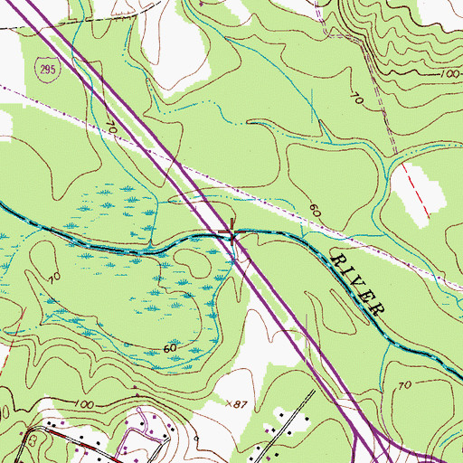 Topographic Map of Tuckers Branch, VA
