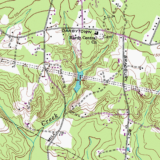 Topographic Map of Valley Mill Pond, VA