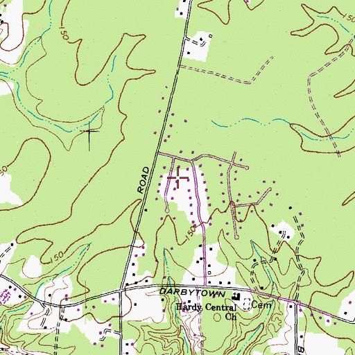 Topographic Map of Yahley Mills Estates, VA