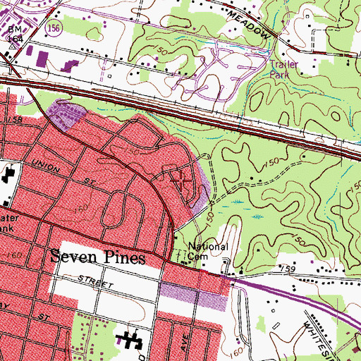 Topographic Map of Woodlawn Terrace, VA