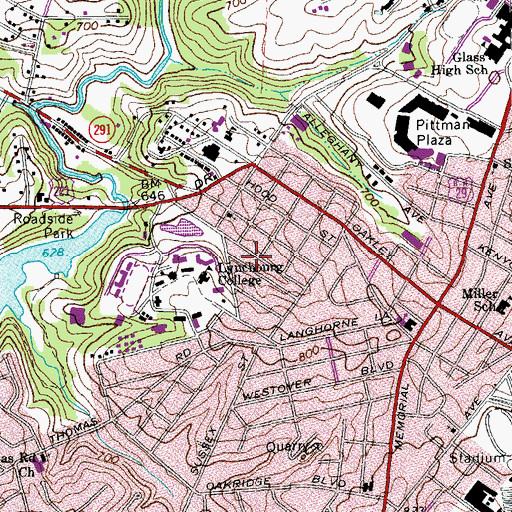 Topographic Map of College Park, VA