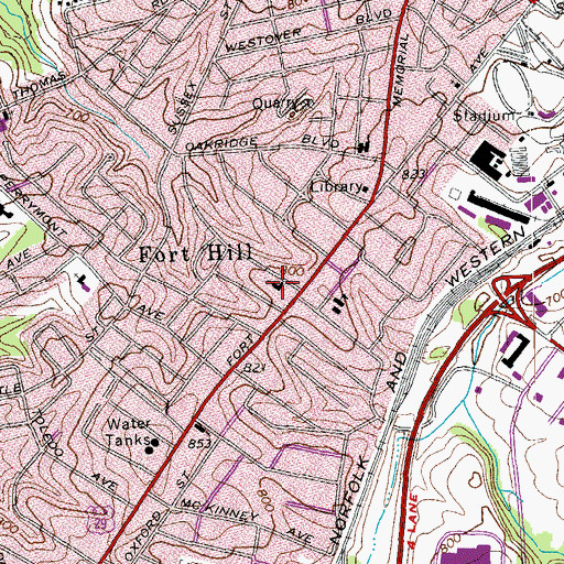 Topographic Map of Grace Memorial Episcopal Church, VA