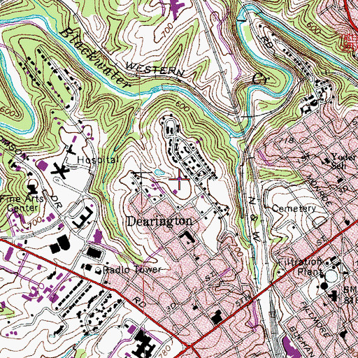 Topographic Map of Jefferson Park, VA