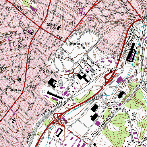 Topographic Map of Lynchburg Animal Shelter, VA