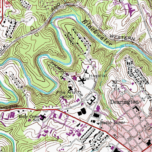 Topographic Map of Lynchburg City Health Department, VA