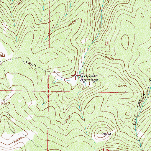 Topographic Map of Granite Springs, CO