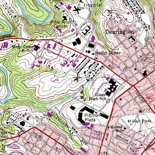 Topographic Map of Miller Home, VA