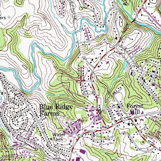 Topographic Map of Panorama Hills, VA