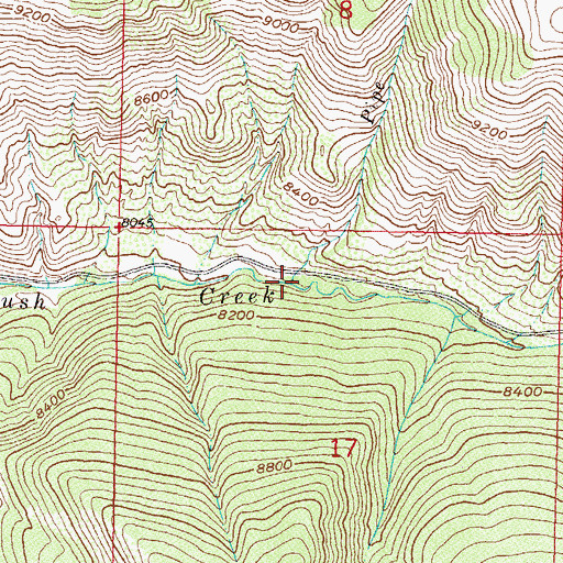 Topographic Map of Pipe Creek, CO