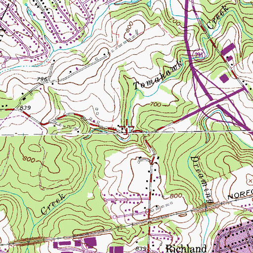 Topographic Map of Tomahawk Mill (historical), VA