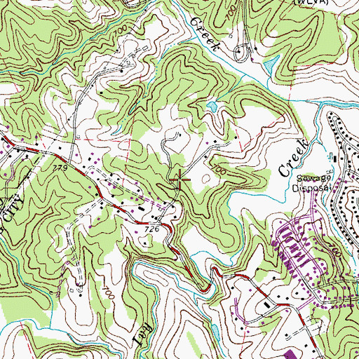 Topographic Map of Woodbine Village, VA