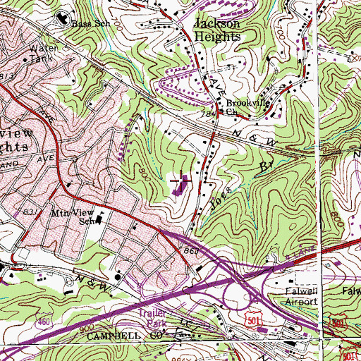 Topographic Map of Younger Park, VA