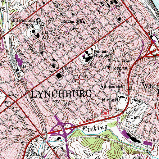 Topographic Map of Christ Temple Holiness Church, VA