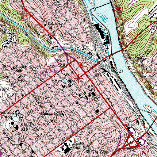 Topographic Map of Court House Hill, VA