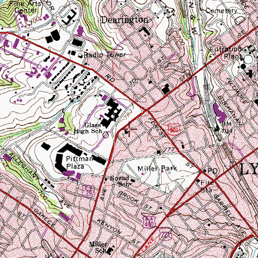 Topographic Map of Euclid Christian Church, VA