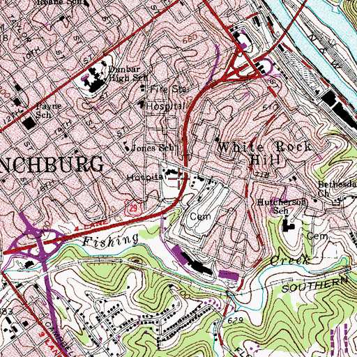 Topographic Map of Guggenheimer Memorial Park, VA