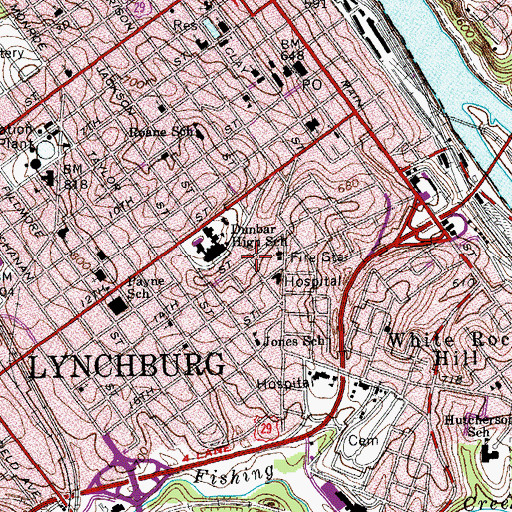 Topographic Map of Mount Zion Glorious Apostolic Church, VA