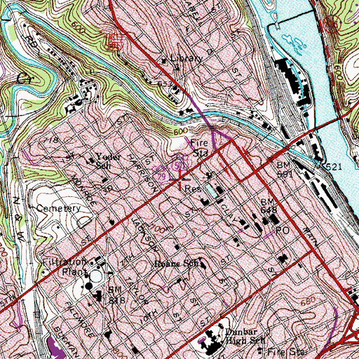 Topographic Map of Nichols Tavern, VA