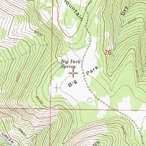 Topographic Map of Big Park, CO