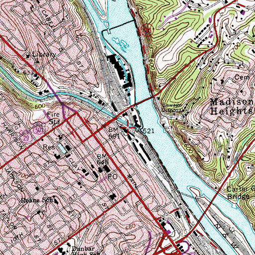 Topographic Map of Union Depot, VA